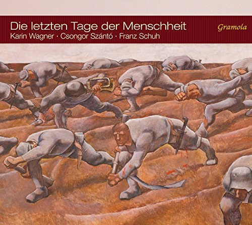 CD cover featuring a painting of several figures in grey uniforms crawling on ground.