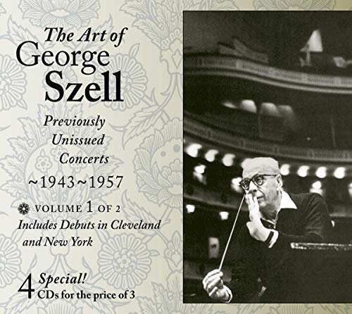 CD cover for "The Art of George Szell" featuring a conductor with orchestra.
