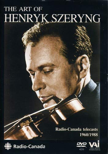 DVD cover featuring violinist Henryk Szeryng playing, sepia toned portrait.