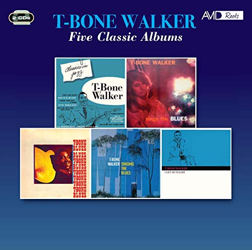 CD cover for T-Bone Walker’s five classic albums, featuring album art.