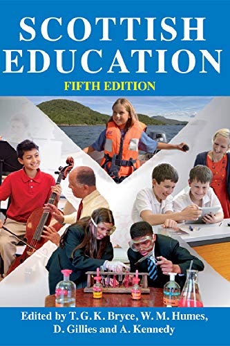 Book cover, “Scottish Education,” showing diverse children in learning activities.