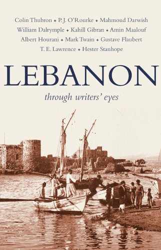 Book cover: "Lebanon (Through Writers' Eyes)" with a coastal scene.