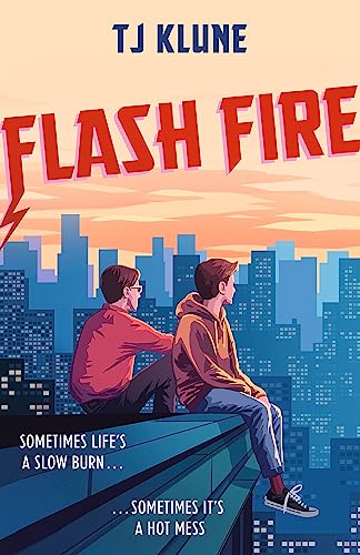 Book cover: “Flash Fire” with two men overlooking a city skyline.