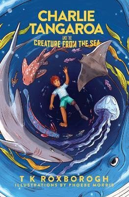 Book cover: boy surrounded by sea creatures in blue water.