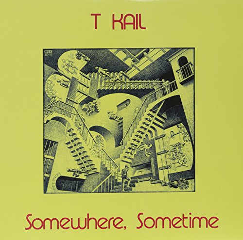 Vinyl record cover with Escher-style drawing of impossible staircases.