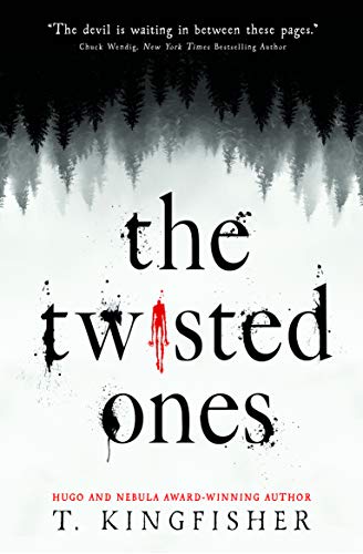 Book cover: "The Twisted Ones" with dark forest imagery and red text.