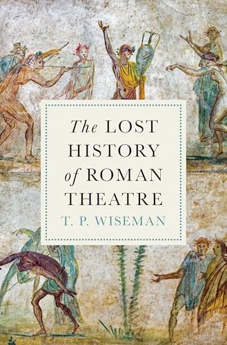 Book cover depicting Roman actors in a fresco-style painting.
