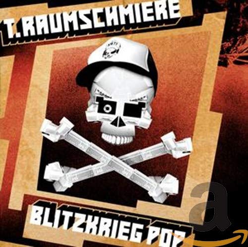 CD cover for T. Raumschmiere’s “Blitzkrieg Pop” featuring a skull with a cap.