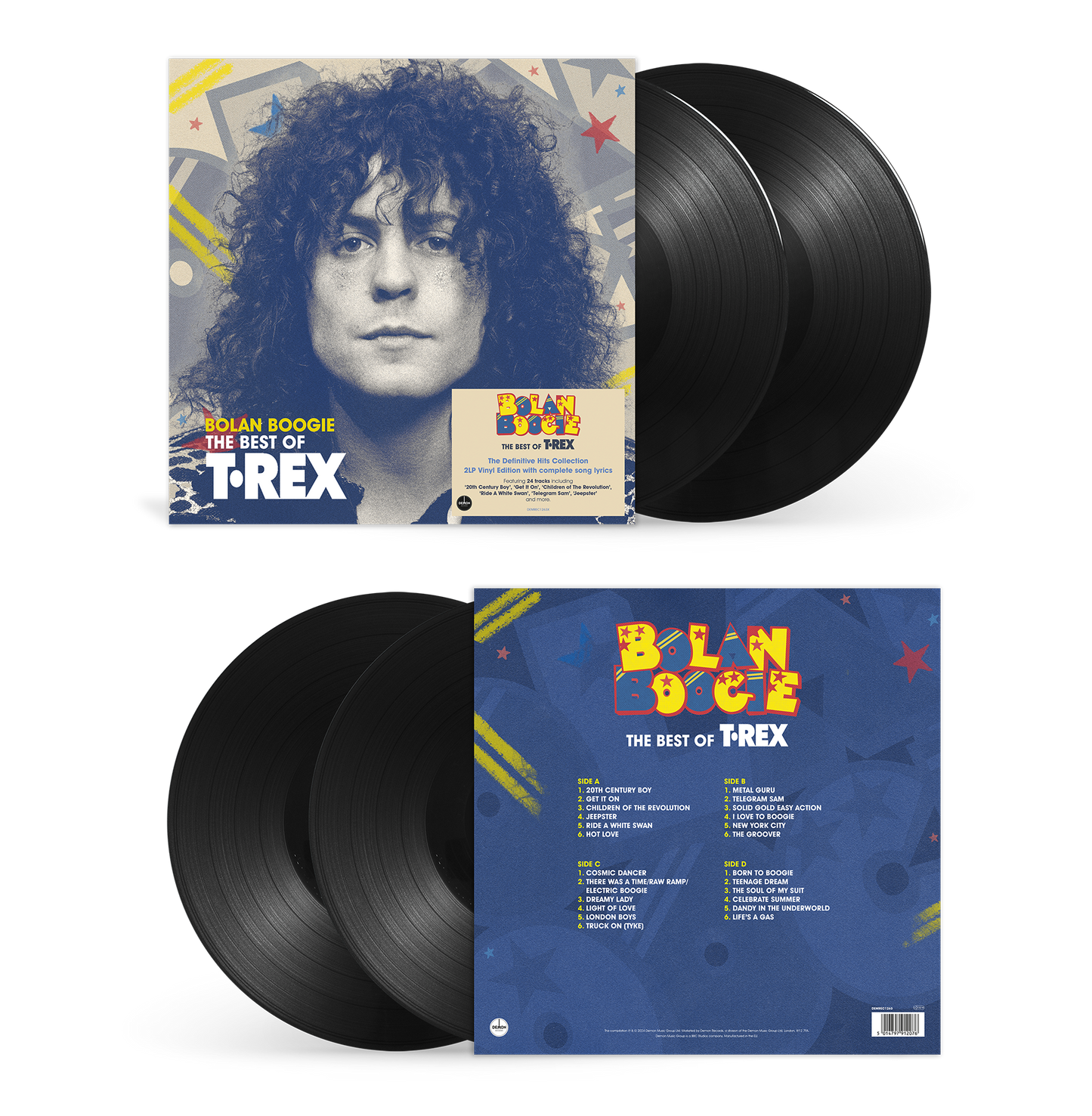 T. Rex “Bolan Boogie” vinyl record, front and back covers shown.