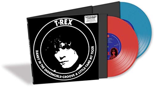 T. Rex "Dandy In The Underworld" vinyl record with red and blue discs.