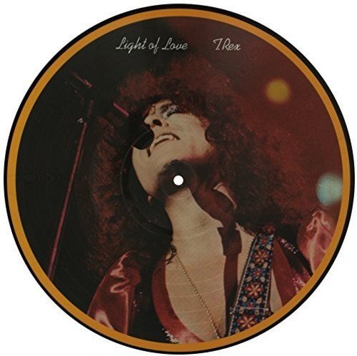 T.Rex "Light of Love" vinyl record featuring a portrait of Marc Bolan.