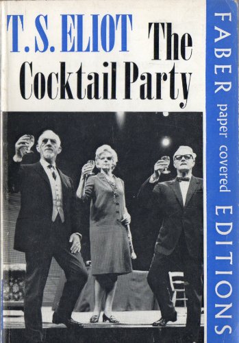 Book cover for T.S. Eliot’s “The Cocktail Party” with stage performers.