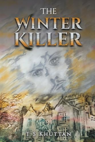Book cover: “The Winter Killer” with a ghostly face and winter scene.