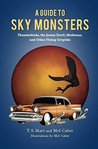 Book cover featuring a winged creature with red eyes over a vintage car.