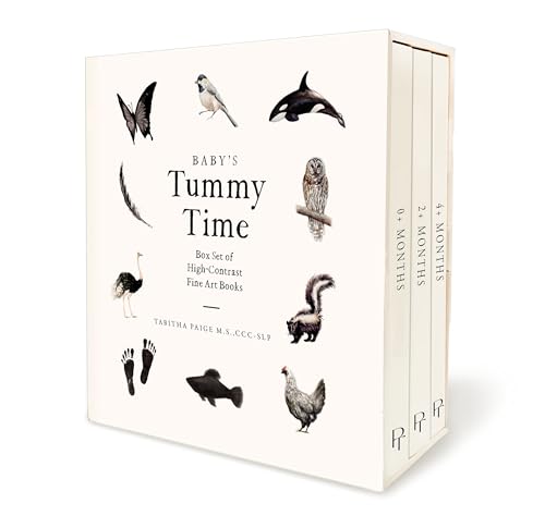A three-book box set featuring high-contrast animal illustrations on a white background.