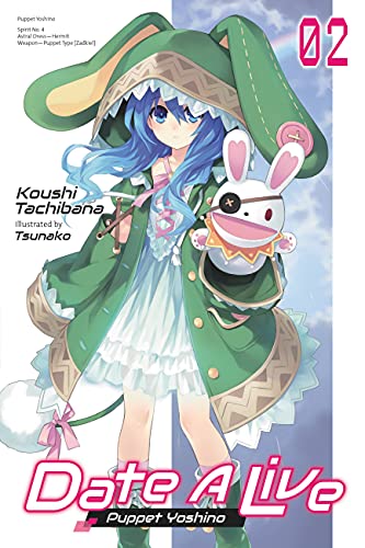 Light novel cover featuring a girl with blue hair and a large green hood.
