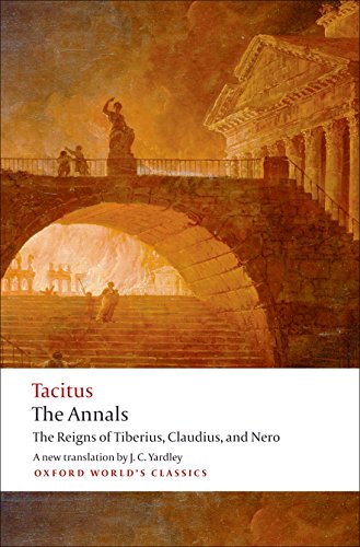 Book cover depicting a classical ruin with figures, titled "The Annals.