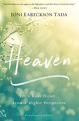 Book cover with the word “Heaven” over a blurred, light green background.