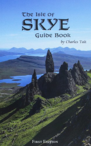 Isle of Skye guidebook cover with landscape photo of rock formations.