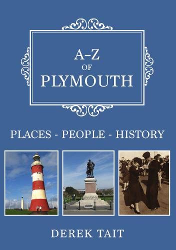 Book cover: "A-Z of Plymouth" with historical images and lighthouse.