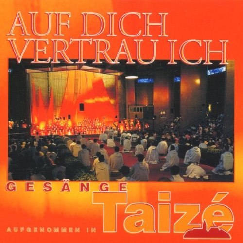 "CD cover with a crowd in a lit auditorium, orange background."
