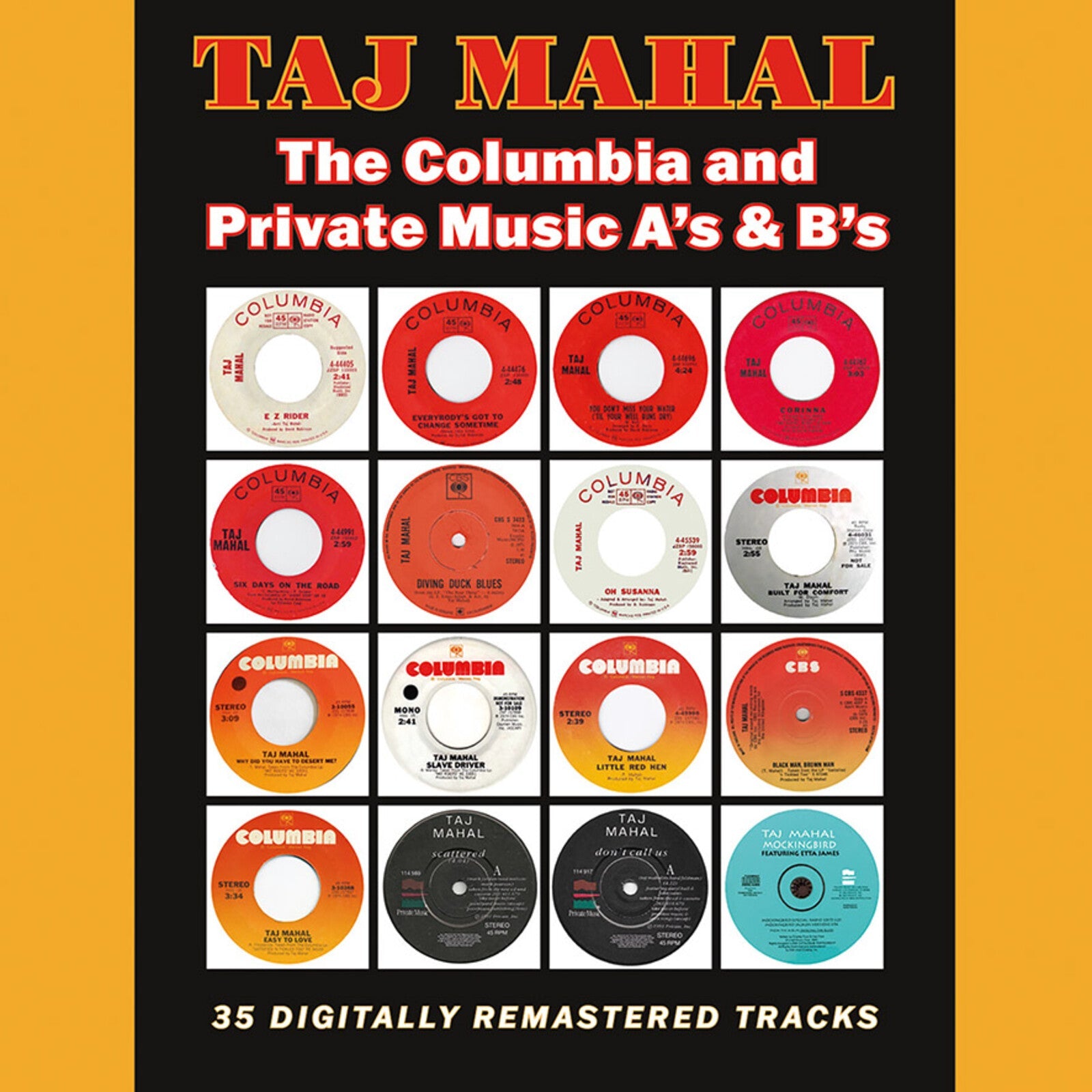 CD cover for Taj Mahal’s “The Columbia and Private Music A’s & B’s” album.