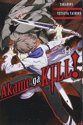 Akame ga Kill!, Vol. 14 manga cover with characters and red text.
