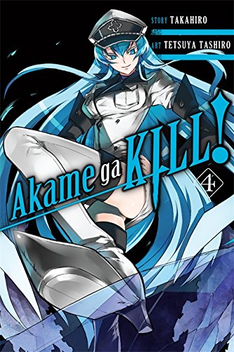 Manga cover featuring Esdeath in a white military uniform with long blue hair.