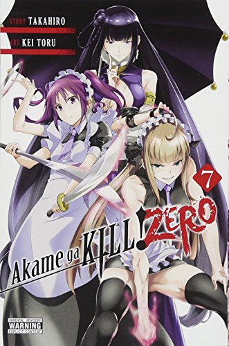 “Akame ga Kill! Zero, Vol. 7” manga cover featuring three female characters.