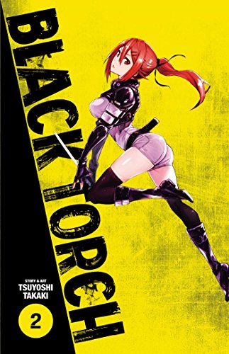 Manga cover of Black Torch volume 2 featuring a red-haired girl on yellow background.