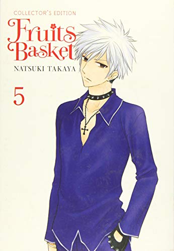 Fruits Basket" volume 5 cover featuring a silver-haired man in a blue shirt.