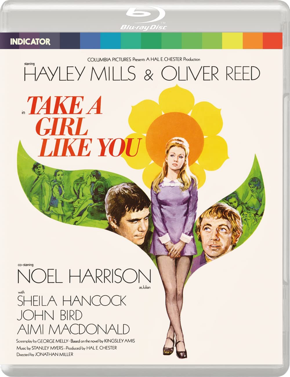 Blu-ray cover for "Take a Girl Like You" featuring Hayley Mills and Oliver Reed.