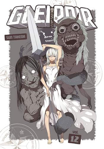 Manga cover: young woman with monstrous figures, volume 12 of Gleipnir.