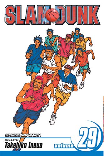 Manga cover showing a group of basketball players running with the title Slam Dunk.