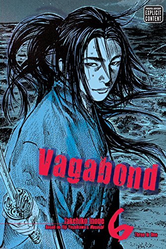 Manga cover featuring a long-haired samurai holding a sword against a blue-toned background.