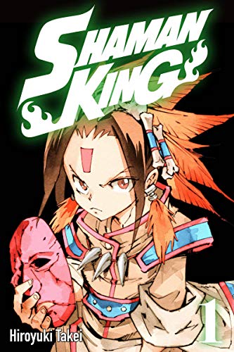 Cover of "Shaman King" omnibus featuring a young boy with feathers and a mask.