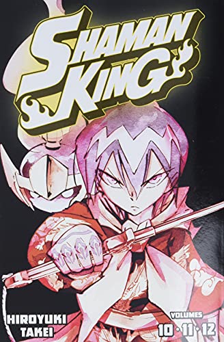 Shaman King Omnibus 4 cover: a young man with a sword and spirit mask.