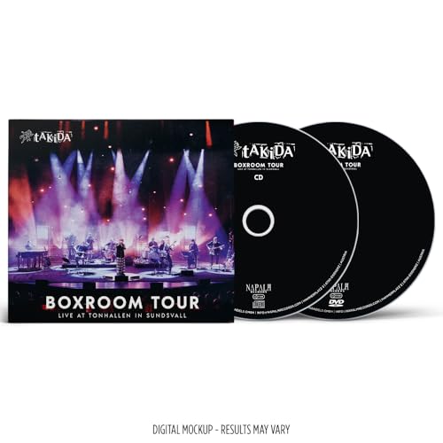 Takida "Boxroom Tour" live CD and two black discs shown.