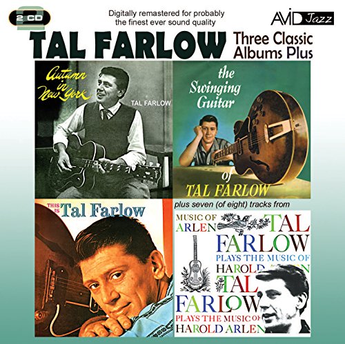 CD cover featuring jazz guitarist Tal Farlow in four album art panels.