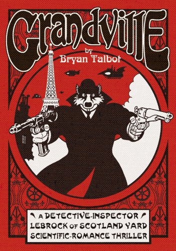 Anthropomorphic fox detective with guns, Paris skyline, red and black cover.