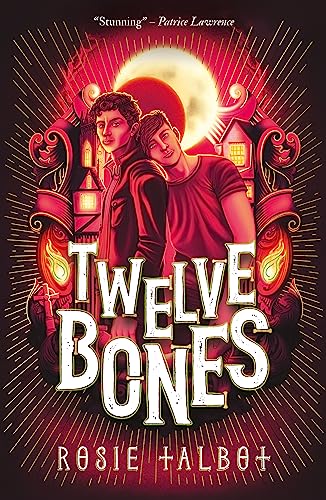 Book cover: two young men stand before a spooky, moonlit town.