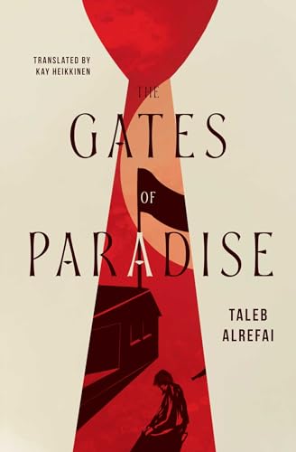 Book cover: "The Gates of Paradise" with red shapes and a small house.