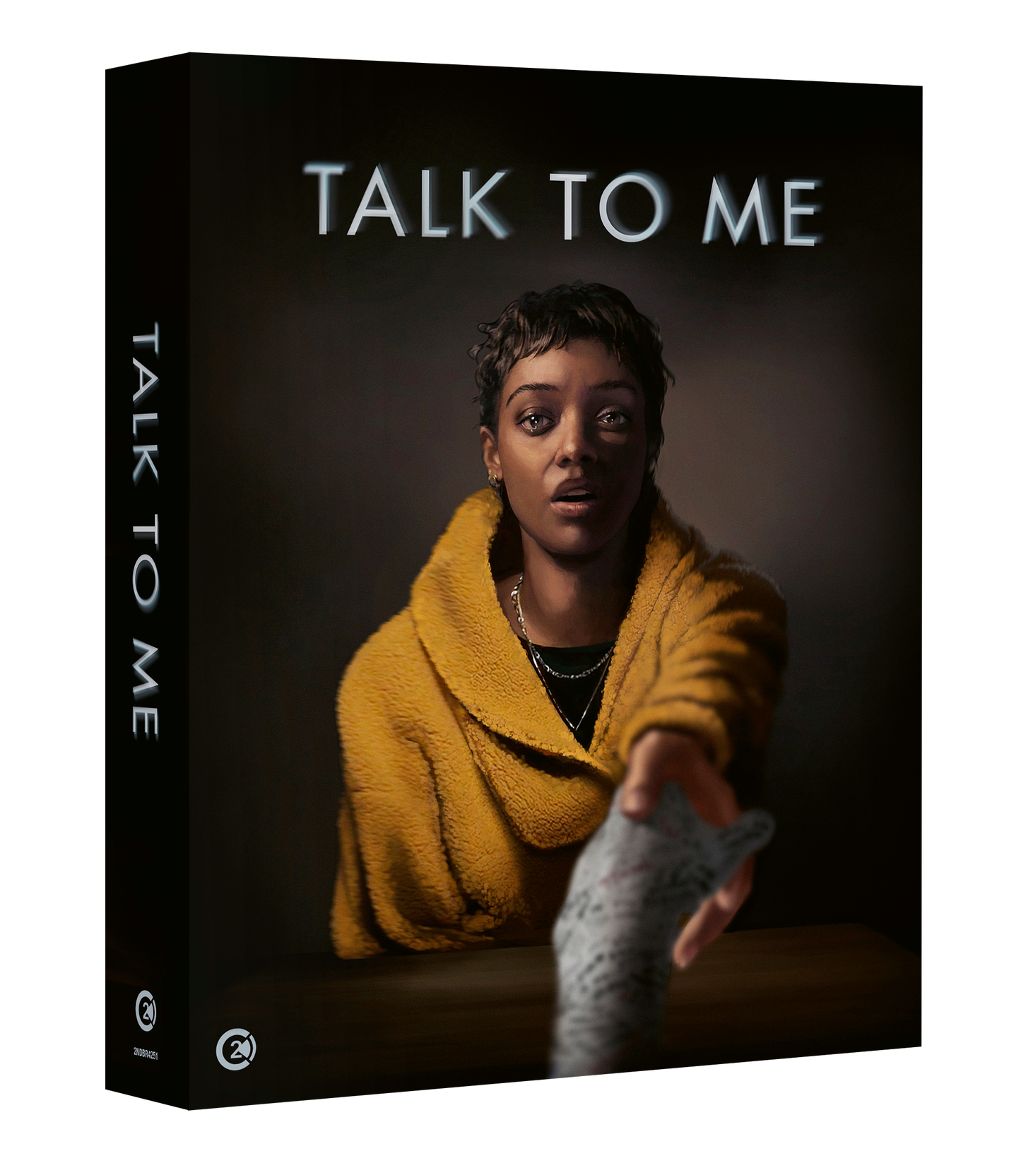 Blu-ray cover for “Talk to Me” featuring a young woman reaching out.