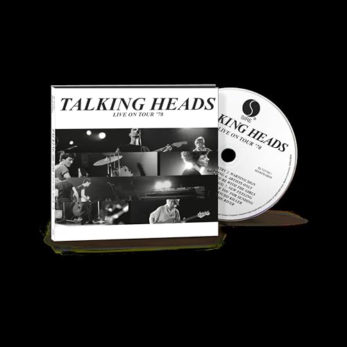 Talking Heads "Live On Tour '78" CD with black and white band photo.