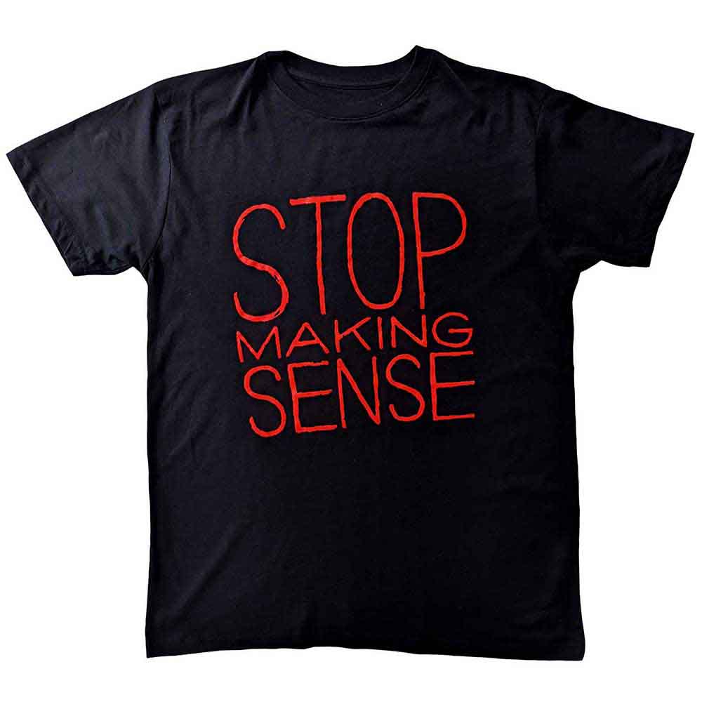 Black t-shirt featuring Talking Heads’ *Stop Making Sense* concert imagery, small size.