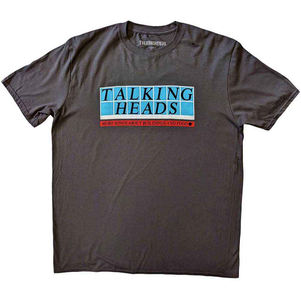 Large unisex t-shirt with a repeating, tiled Talking Heads logo pattern.