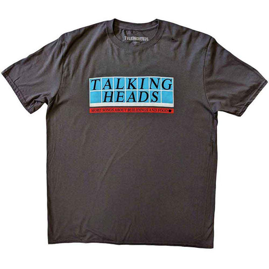 Large unisex t-shirt with a repeating, tiled Talking Heads logo pattern.