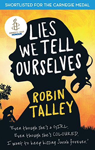 Book cover featuring a black silhouette of a girl against a yellow sunset background.