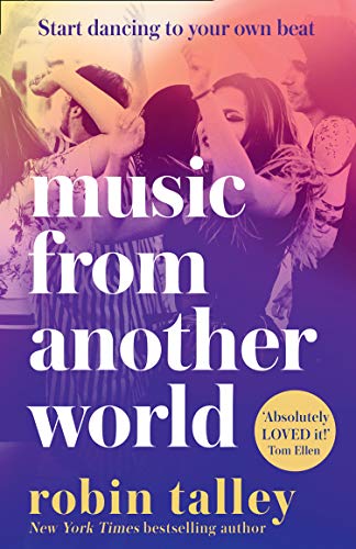 Book cover showing young people dancing with a purple and orange gradient background.