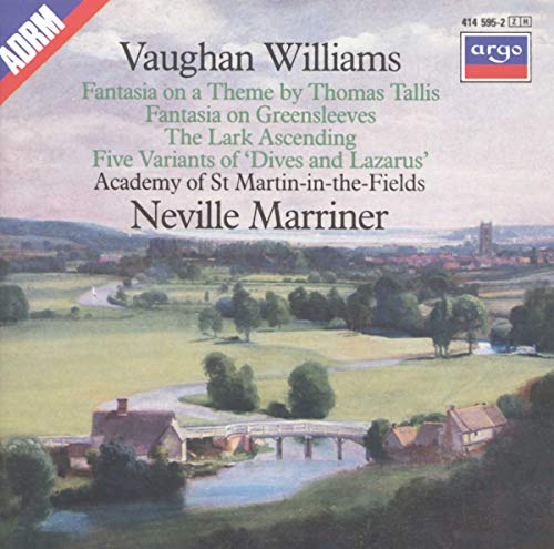CD cover for Vaughan Williams’ classical music featuring a rural landscape.